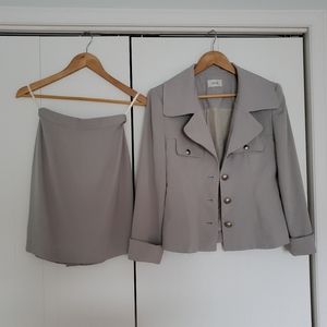 Vintage grey skirt set small